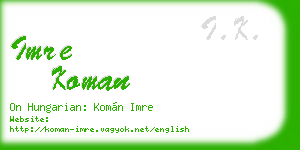 imre koman business card